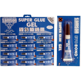 Samson Super Glue gélové sekundové lepidlo modré 12 x 3 g