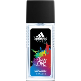 Adidas Team Five parfumovaný deodorant sklo pre mužov 75 ml