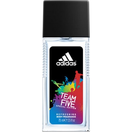 Adidas Team Five parfumovaný deodorant sklo pre mužov 75 ml