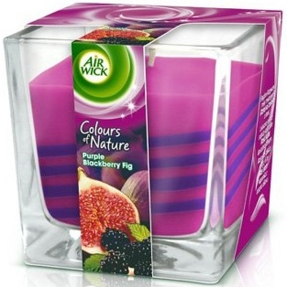 Air Wick Colours of Nature Purpurové figy vonná sviečka v skle 180 g