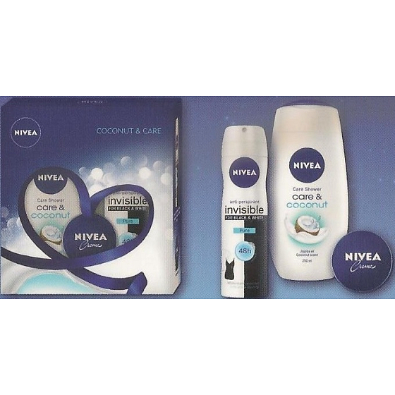 Nivea Deo Pure antiperspirant sprej 150 ml + sprchový gél 250 ml + krém 30 ml, kozmetická sada