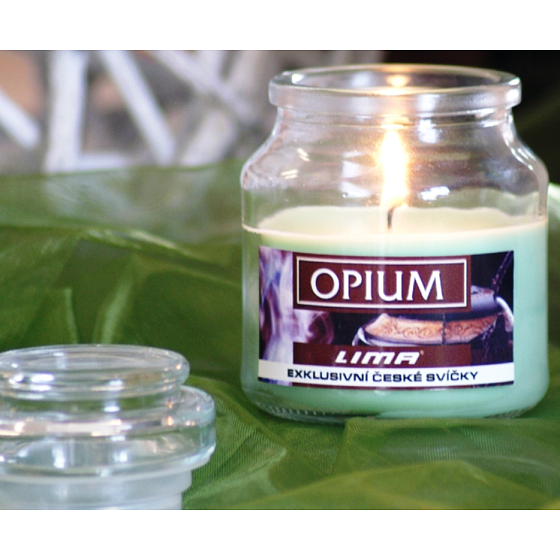 Lima Aroma Dreams Opium aromatická sviečka sklenička s viečkom 120 g