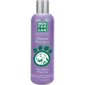 MenForSan Zosvetlí bielu srsť prírodné šampón pre psov 300 ml