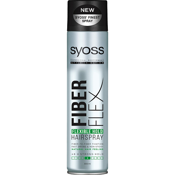 Syoss Fiberflex Flexible Hold 48h silná fixácia lak na vlasy 300 ml
