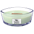 Woodwick Sweet Lime Gelato - Sladká zmrzlina vonná sviečka s dreveným širokým knôtom a viečkom sklo loď 453 g