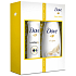 Dove Silk Glow vyživujúce sprchový gél 250 ml + Invisible Dry antiperspirant sprej 150 ml, kozmetická sada