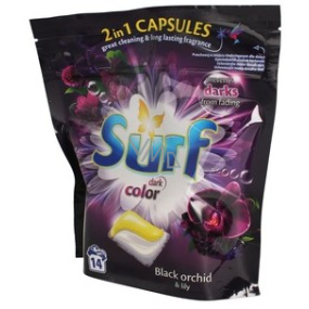 Surf Black Orchid & Lily kapsule na pranie tmavého bielizne 14 dávok 337 g