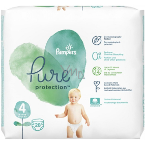 Pampers Pure Protection veľkosť 4, od 9-14 kg plienkové nohavičky 28 kusov