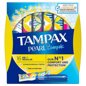 Tampax Compak Pearl Regular dámske tampóny s aplikátorom 16 kusov