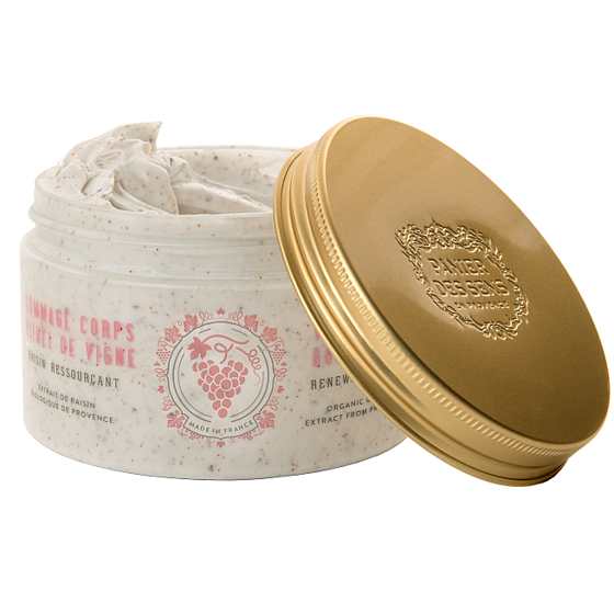 Panier des Sens Strapec telový peeling s obsahom nadrcených hroznových a marhuľových jadier 250 g