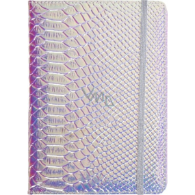 Albi Blok holografický linajkový na gumičku Modro-strieborný 19,5 x 14,2 x 1,5 cm