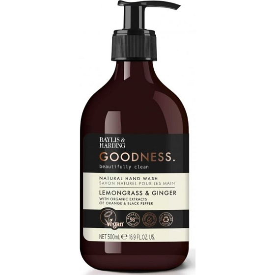 Baylis & Harding Citrónová tráva a Zázvor tekuté mydlo na ruky dávkovač 500 ml
