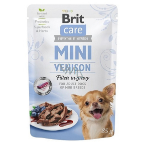 Brit Care Mini Venison Fillets In Gravy kompletné superprémiové krmivo pre dospelé psy mini plemien kapsička 85 g