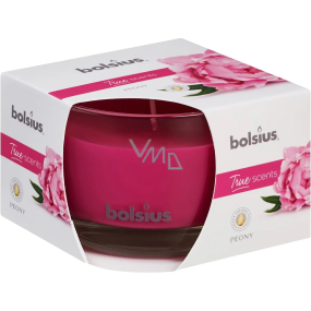 Bolsius True Scents Peony - Pivonka vonná sviečka v skle 90 x 63 mm