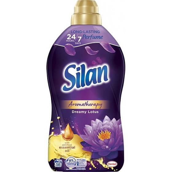Silan Aromatherapy Dreamy Lotus koncentrovaný zmäkčovač tkanín 58 dávok 1,45 l