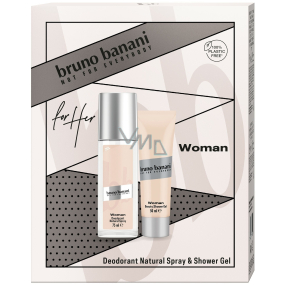 Bruno Banani Woman parfumovaný dezodorant 75 ml + sprchový gél 50 ml, kozmetická sada pre ženy