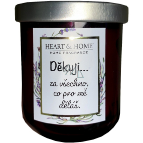 Srdce & Domov Sladká čerešňa Sójová sviečka s poďakovaním 110 g