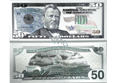 Talisman postriebrený 50 USD bankovka