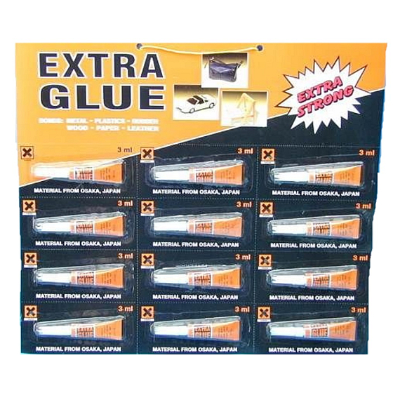 Extra lepidlo Extra silné sekundové lepidlo 12 x 3 ml
