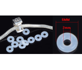 Silikónová zátka - Gumová silikónová zátka, brzda 2 x 6 mm, 10 kusov