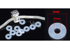 Silikónová zátka - Gumová silikónová zátka, brzda 2 x 6 mm, 10 kusov