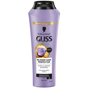 Gliss Kur Blonde Perfector Šampón na prirodzene farbené alebo zosvetlené blond vlasy 250 ml