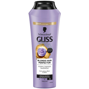 Gliss Kur Blonde Perfector Šampón na prirodzene farbené alebo zosvetlené blond vlasy 250 ml