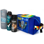 Rexona Euro 2024 Advanced Protection Sport Cool antiperspirant sprej 150 ml + Axe Dark Temptation dezodorant sprej 150 ml + Dove Men +Care Clean Comfort sprchový gél 250 ml + pánske puzdro, darčeková sada pre mužov