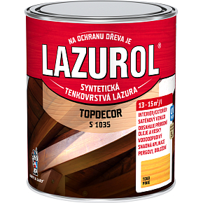 Lazurol Topdecor S1035 tenkovrstvá lazúra na drevo T060 pinie, 750 ml Lazurol Topdecor S1035 tenkovrstvá lazúra na drevo T060 pinie, 750 ml