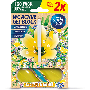 Ambi Pur WC Active gel-blok citrón & jazmín 2x45 g