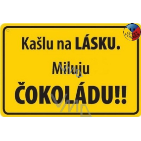 Nekupto Humorná ceduľka Kašlem na lásku 15x10 cm 1 kus
