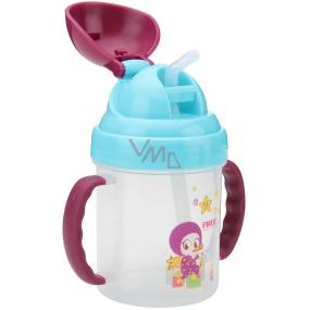 Baby Farlin Magic Cup hrnček netečúci sa slamkou 9+ mesiacov rôzne farby 200 ml AET-CP011-C