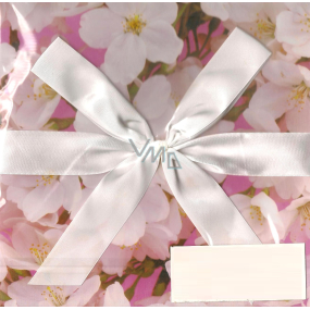 Anjel Darčeková krabička skladacia s mašľou ružová s kvetinami 22 x 22 x 13 cm