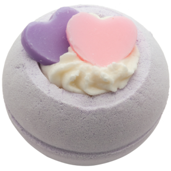 Bomb Cosmetics Dve srdcia - Two Hearts Šumivý balistik do kúpeľa 160 g