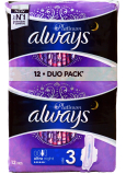 Always Platinum Ultra Night hygienické vložky s krídelkami 2 x 6 kusov