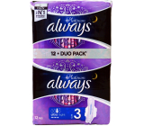 Always Platinum Ultra Night hygienické vložky s krídelkami 2 x 6 kusov