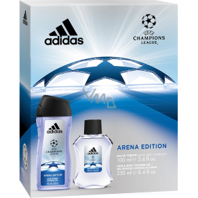 Adidas UEFA Champions League Arena Edition toaletná voda pre mužov 100 ml + sprchový gél pre mužov 250 ml, kozmetický sada