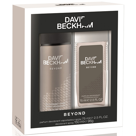 David Beckham Beyond parfumovaný deodorant sklo pre mužov 75 ml + dezodorant sprej 150 ml, kozmetická sada