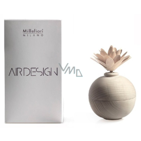 Millefiori Milano Air Design Difuzér drevený s kvetinou nádobka pre vzlínaniu vône pomocou porézny vrchnej časti biela guľa