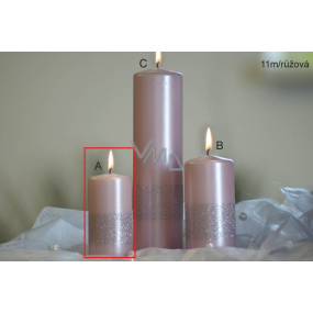 Lima Stuha sviečka svetlo ružová valec 50 x 100 mm 1 kus