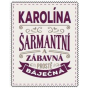 Albi Skladacia taška na zips do kabelky s menom Karolína 42 x 41 x 11 cm