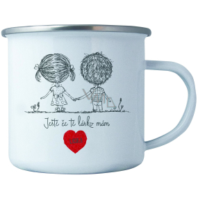 Bohemia Gifts Plecháčik s potlačou Ešte že ťa láska mám 8 cm