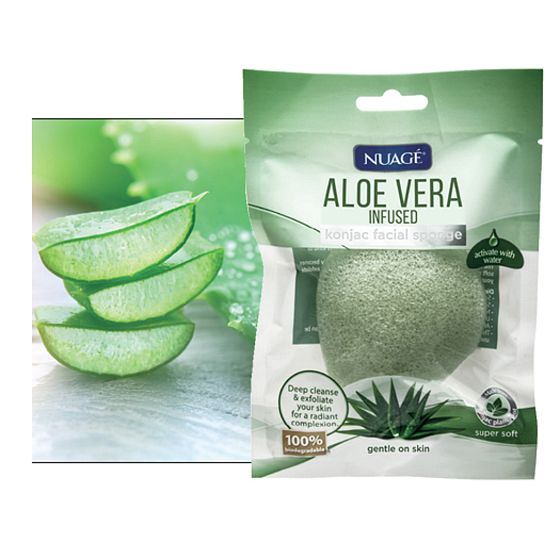 Nuage Konjac s aktívnym Aloe Vera odličovacia hubka 1 kus