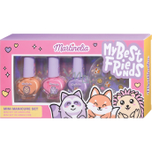 Martinelia My Best Friends lak na nechty 3 x 4 ml + nálepky na nechty, kozmetická sada pre deti