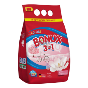 Bonux Color Pure Magnolia 3v1 prací prášok na farebnú bielizeň 40 dávok 3 kg