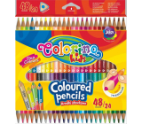 Colorino Pastelky trojhranné obojstranné 24 / 48 farieb