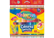 Colorino Pastelky trojhranné obojstranné 24 / 48 farieb