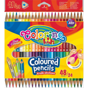 Colorino Pastelky trojhranné obojstranné 24 / 48 farieb