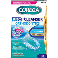 Corega Pro Cleanser Orthodontics tablety na čistenie rovnátek, 30 ks