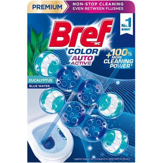 Bref WC blok Color Auto Aktiv Eukalyptus 2 x 30 g